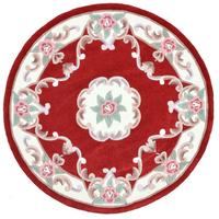 HANDTUFTTEPPICH Ming 150x150 cm - Rot, Textil (150/150cm) - THEKO