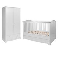 BABYZIMMER 2-teilig Royal Weiß - Weiß, Holzwerkstoff (78/97/149cm) - Petits-meubles