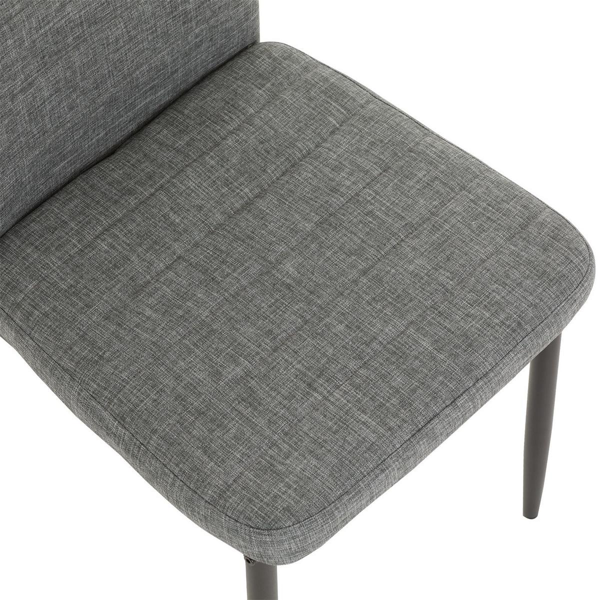 ESSZIMMERSTÜHLE NATHALIE 4er-Set grau/schwarz - Schwarz/Grau, Textil (43/100/50cm) - IDIMEX