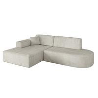 ECKSOFA Ottomane Links IREA-L1-v4 - 232x165x77 cm Creme - Ecru/Creme, Holzwerkstoff/Textil (232/165cm) - ALTDECOR