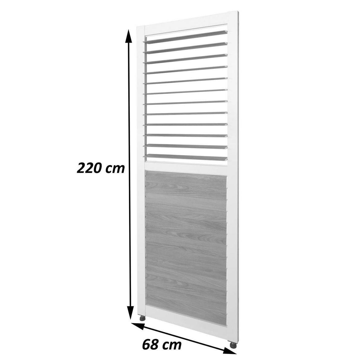 LAMELLENWAND FÜR PERGOLA Weiß - Weiß, Metall (68/220/3cm) - MCW