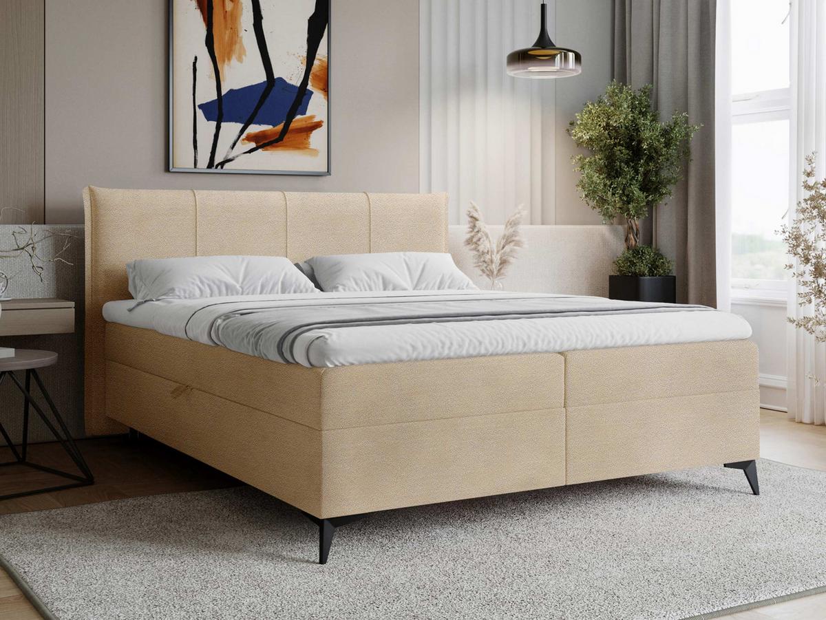 BOXBETT Eco Bis - H3 - Beige/Schwarz, Holz/Holzwerkstoff (160/200cm) - MIRJAN24