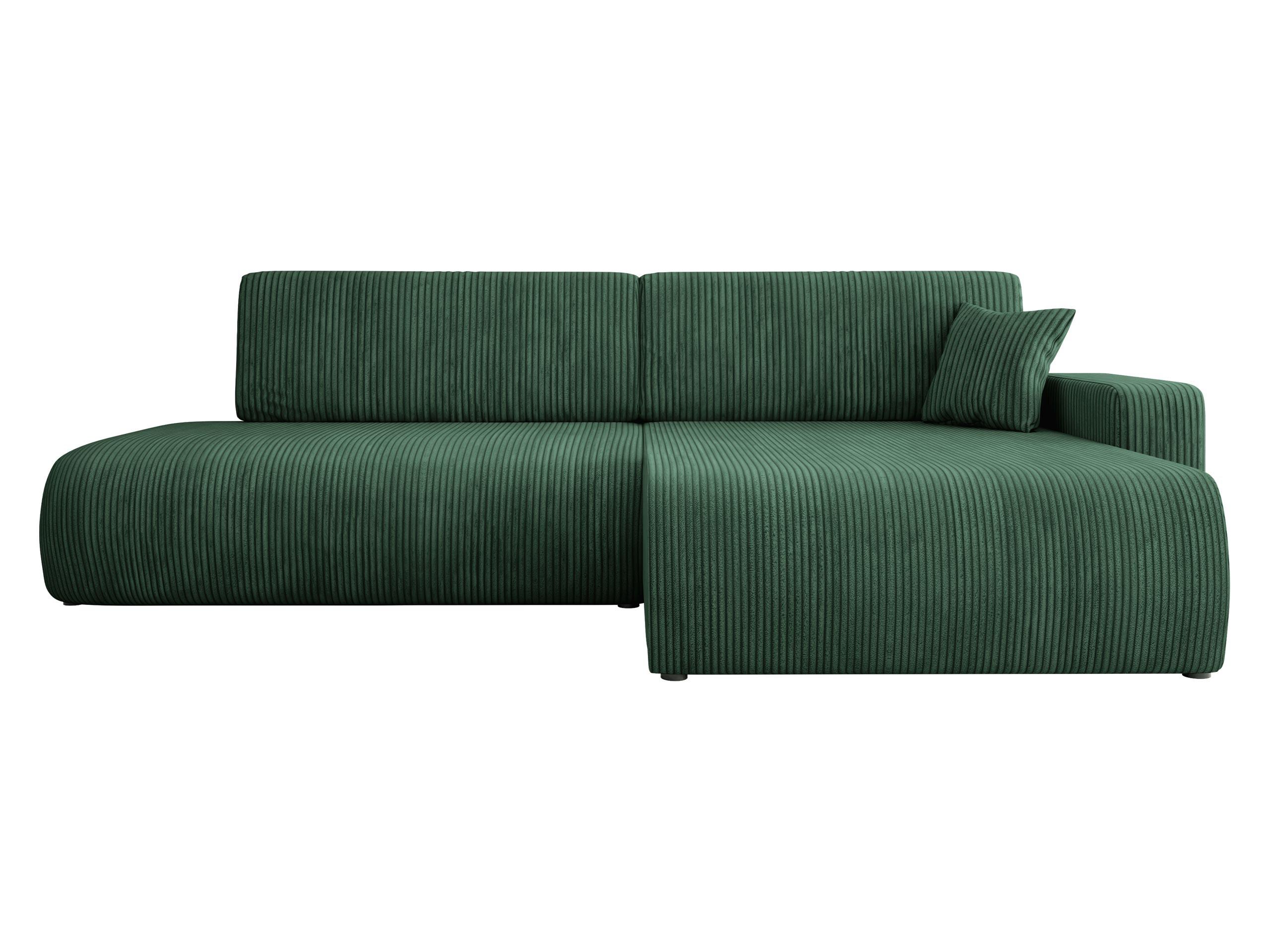 ECKSOFA Piano O Cord - Schwarz/Grün, Holz/Kunststoff (262/145cm) - MIRJAN24