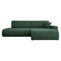 ECKSOFA Piano O Cord - Schwarz/Grün, Holz/Kunststoff (262/145cm) - MIRJAN24