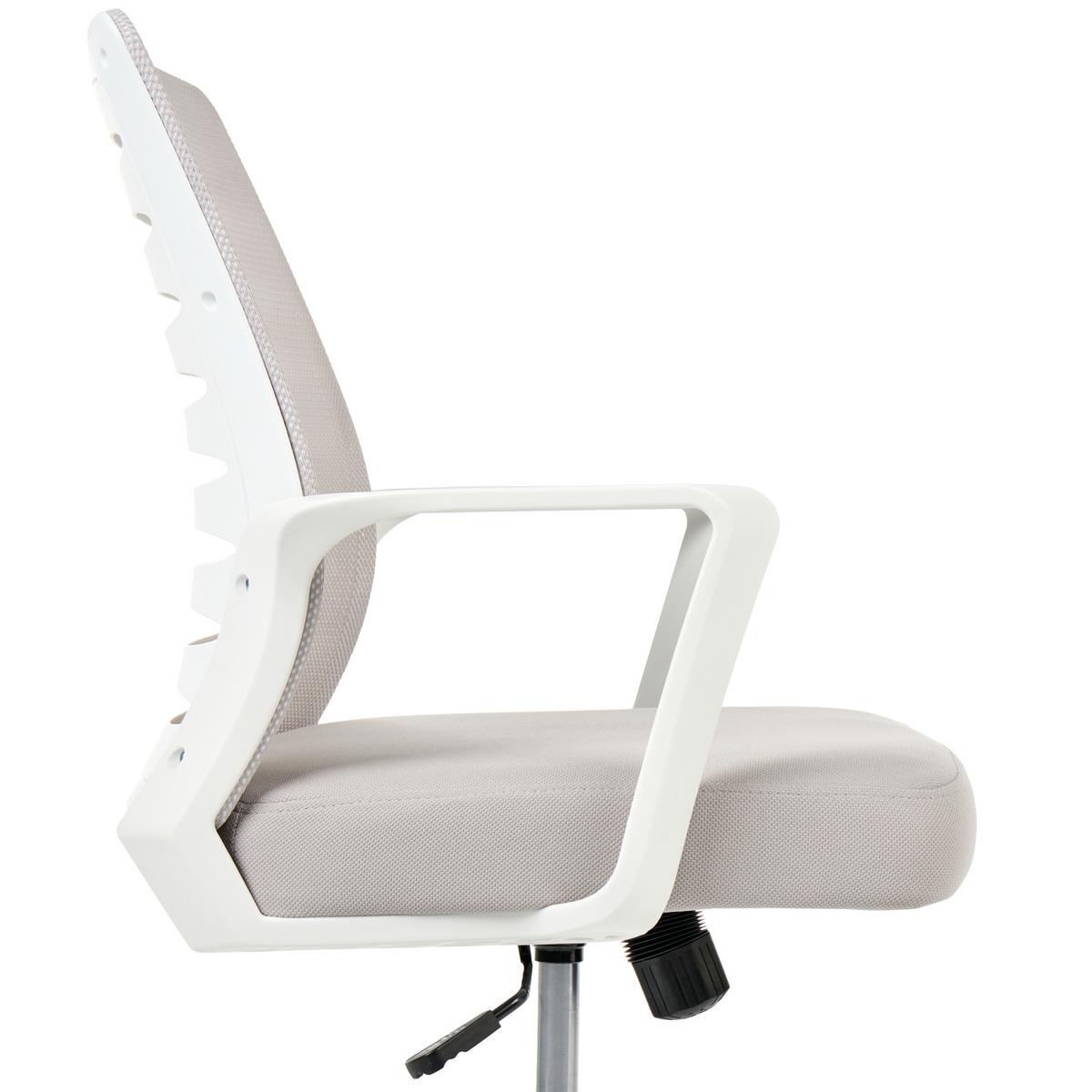 BÜROSTUHL Hellgrau Radiant - Hellgrau, Textil (58/88/58cm) - Beliani