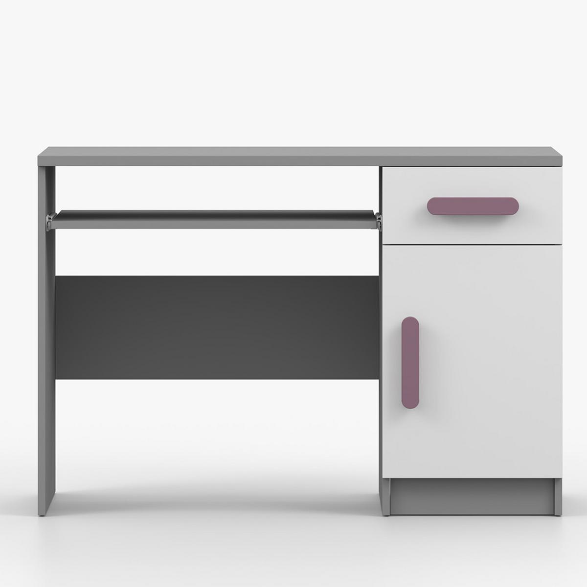 KINDERSCHREIBTISCH Jonas II 08 110 cm, 110/75/50, grau - Grau, Holzwerkstoff (110/75/50cm) - imoebel24
