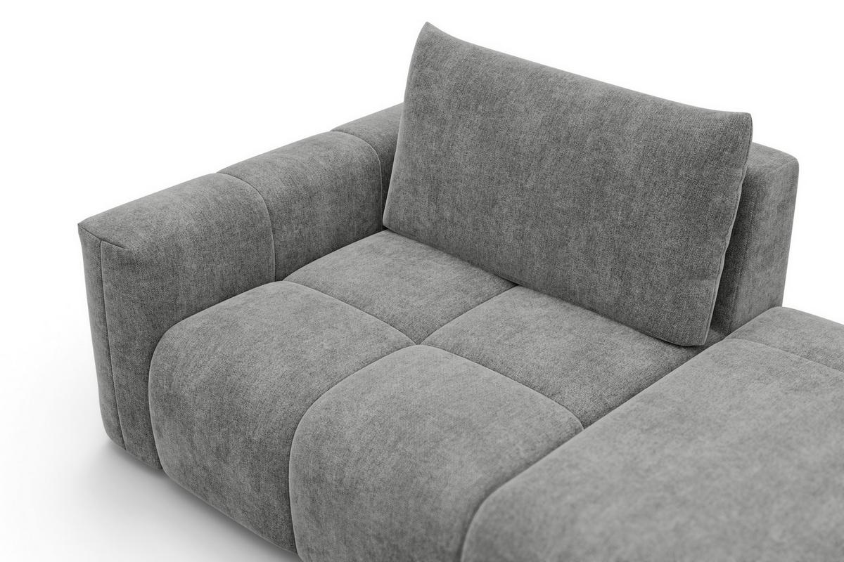 SOFA VERONA 4-Sitzer, Grau - Schwarz/Grau, Holz/Textil (282/83/110cm) - Courtois Laville