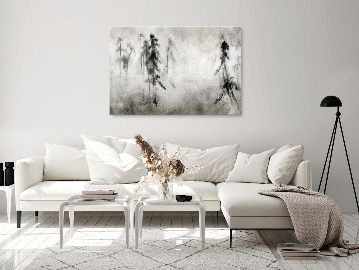 KUNSTDRUCK Grau 120/80 cm - Schwarz/Grau, Textil (120/80cm) - KUNSTLOFT