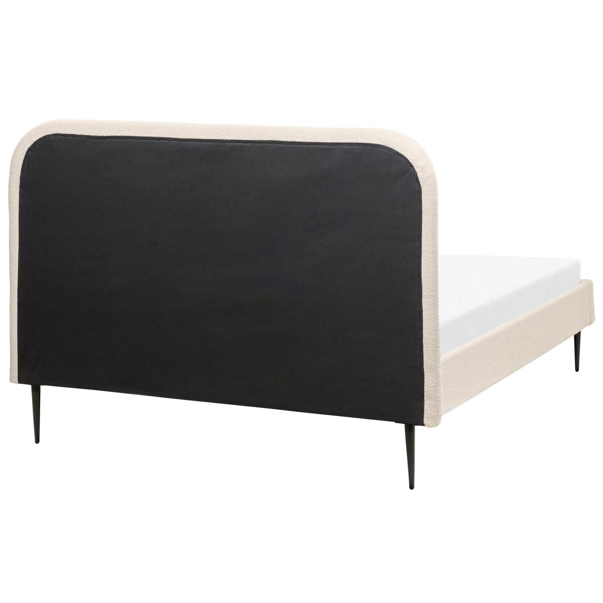 POLSTERBETT 140/200cm Helles Beige Flayat - Beige/Schwarz, Textil (140/200cm) - Beliani