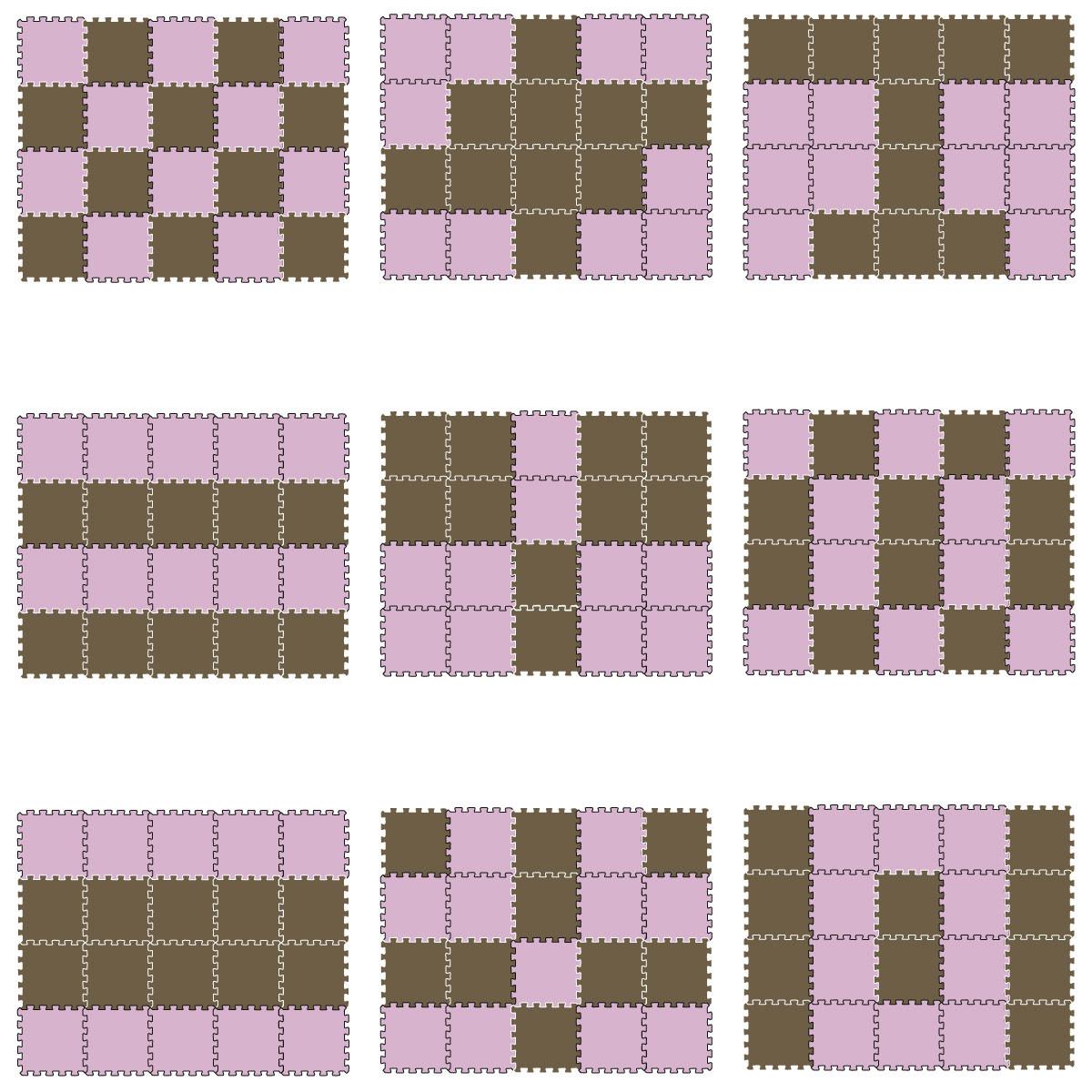 SPIELMATTE ab Null - 180/90/1 cm Puzzlematte Pink - Multicolor, Kunststoff (30/30cm) - Littletom