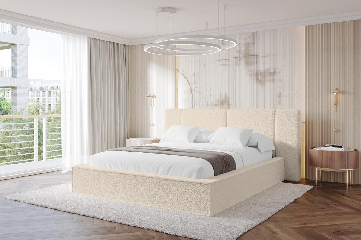 POLSTERBETT mit Bettkasten und Lattenrost, Bett mit Matratze H3/H4 - RIVO 120x200 Dunkelbeige - Cappuccino, Holzwerkstoff/Textil (120/200cm) - ALTDECOR
