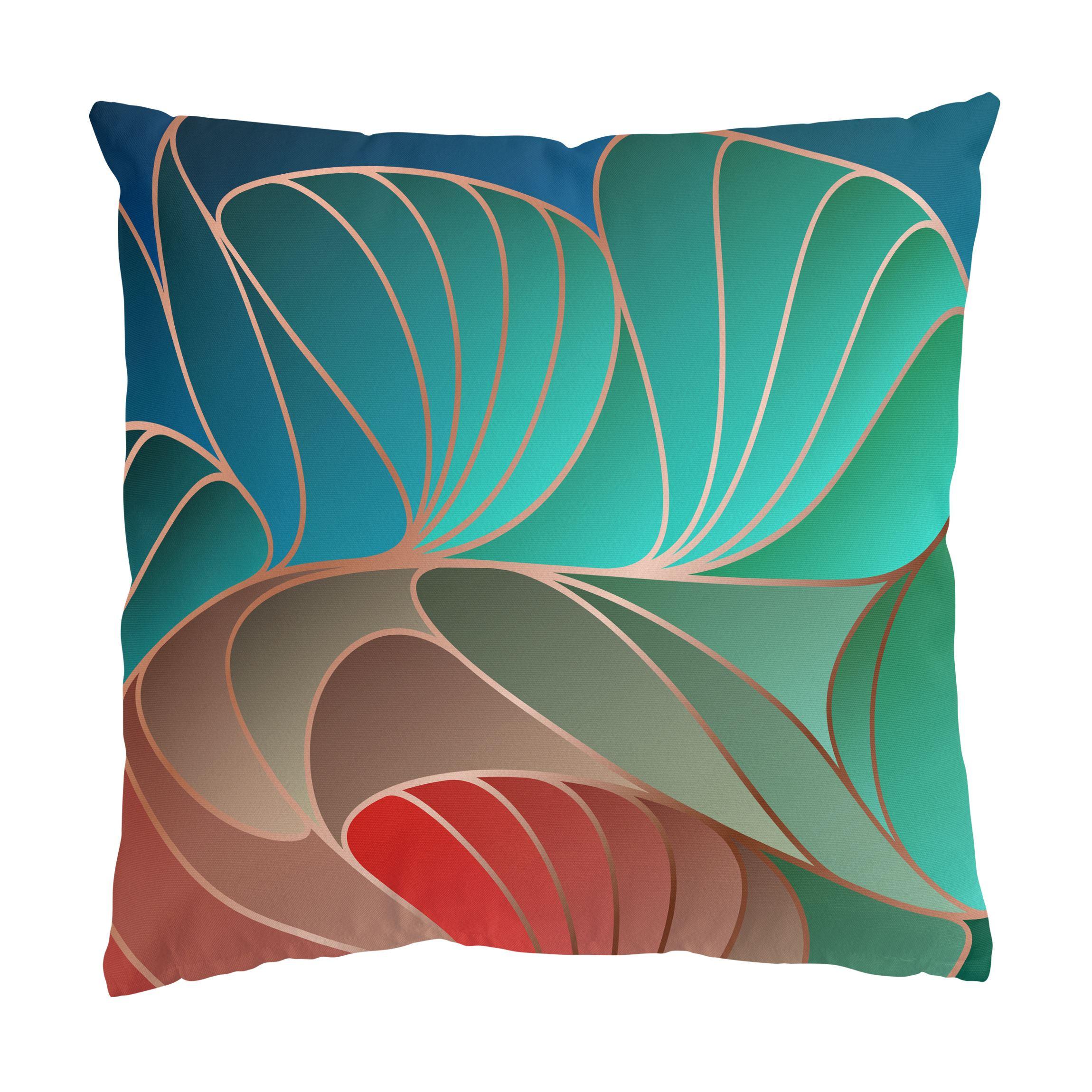 KISSENBEZUG Farbenfrohes Art Deco 40/40 cm - Grün, Textil (40/40cm) - Bilderwelten