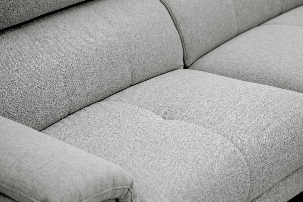 RELAXSOFA MATERA 3-Sitzer mit 2 Relaxfunktionen, hellgrau - Hellgrau/Schwarz, Holzwerkstoff/Textil (212/82/103cm) - Wozimo