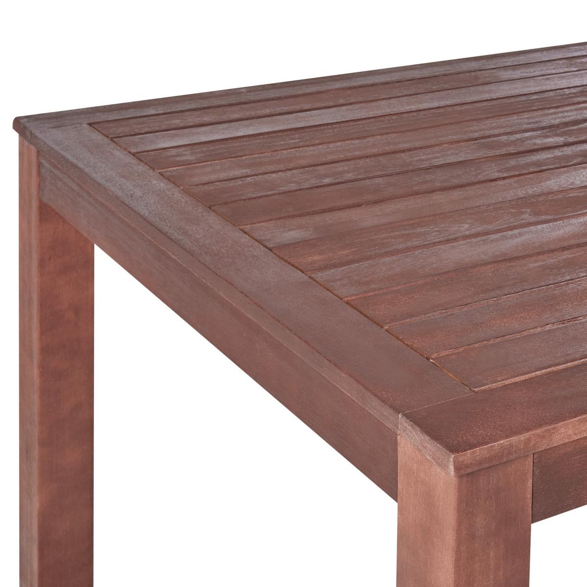 GARTENTISCH Eukalyptusholz dunkel braun 180x100 cm Tuscania - Dunkelbraun, Holz (100/180/73cm) - Beliani