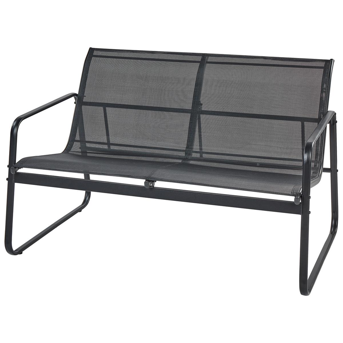 LOUNGE SET 4-Sitzer Metal Schwarz Barrea - Schwarz, Metall - Beliani