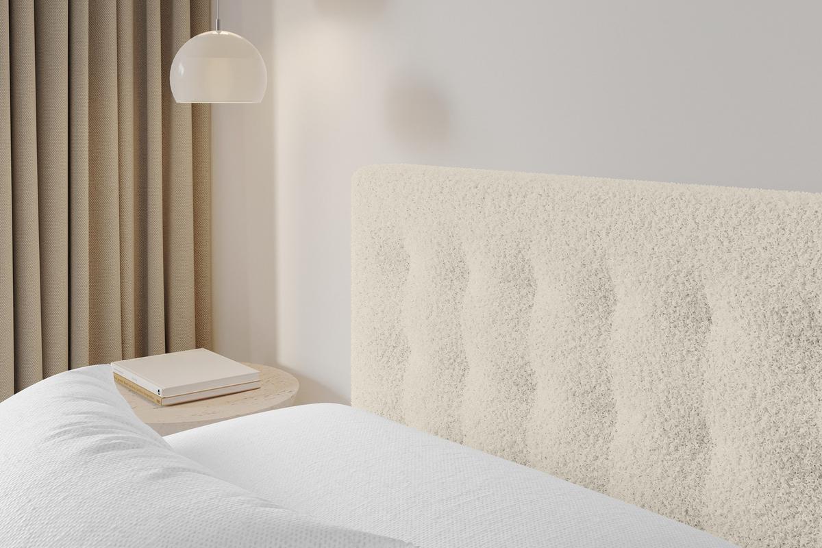 POLSTERBETT mit Bettkasten und Lattenrost, Bett mit Matratze H3/H4 - PARI 160x200 Beige - Sandfarben, Holzwerkstoff/Textil (160/200cm) - ALTDECOR