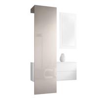 GARDEROBE Carlton Paneel in Sandgrau Hochglanz - Sandfarben, Holzwerkstoff (105/193/35cm) - Vladon