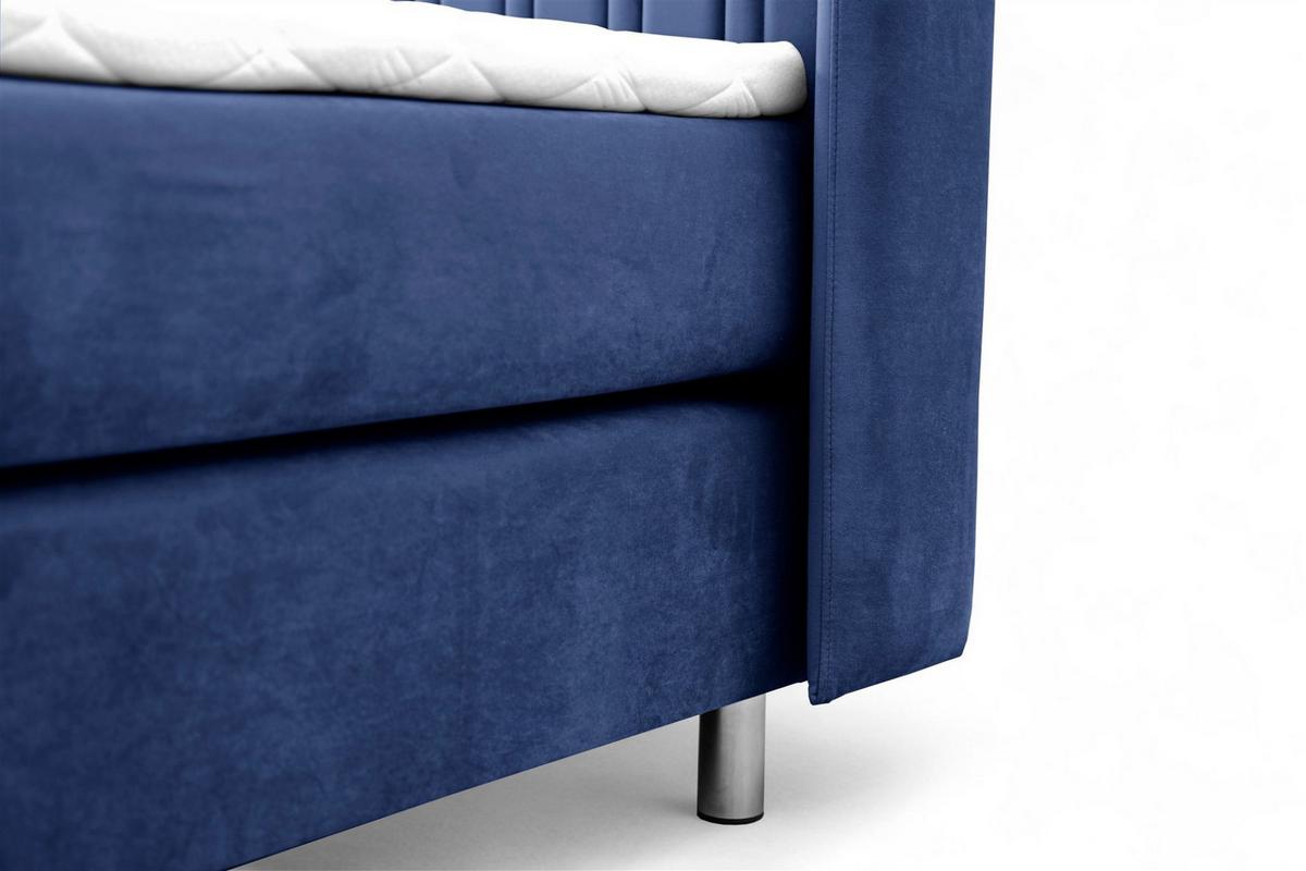 BOXSPRINGBETT Agnus - Blau, Holzwerkstoff/Textil (200/200cm) - Fun Möbel