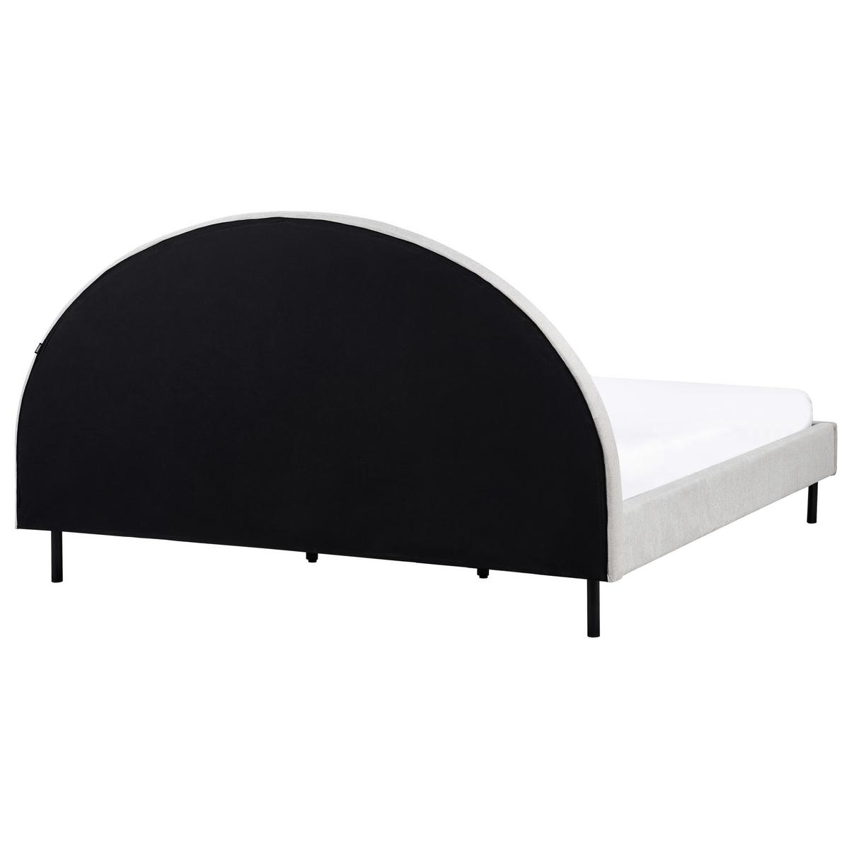 BETT mit Lattenrost 180x200 cm Grau Margut - Hellgrau, Textil (180/200cm) - Beliani