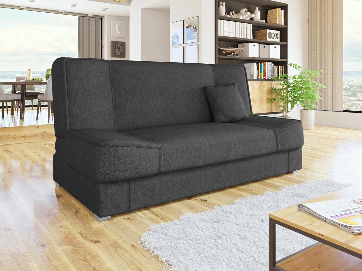 SCHLAFSOFA Gabi - Dunkelgrau/Silberfarben, Holz/Kunststoff (175/80/80cm) - MIRJAN24