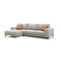 ECKSOFA MEDIOLANE 5-Sitzer, hellgrau - Hellgrau, Holzwerkstoff/Textil (158/282cm) - Wozimo