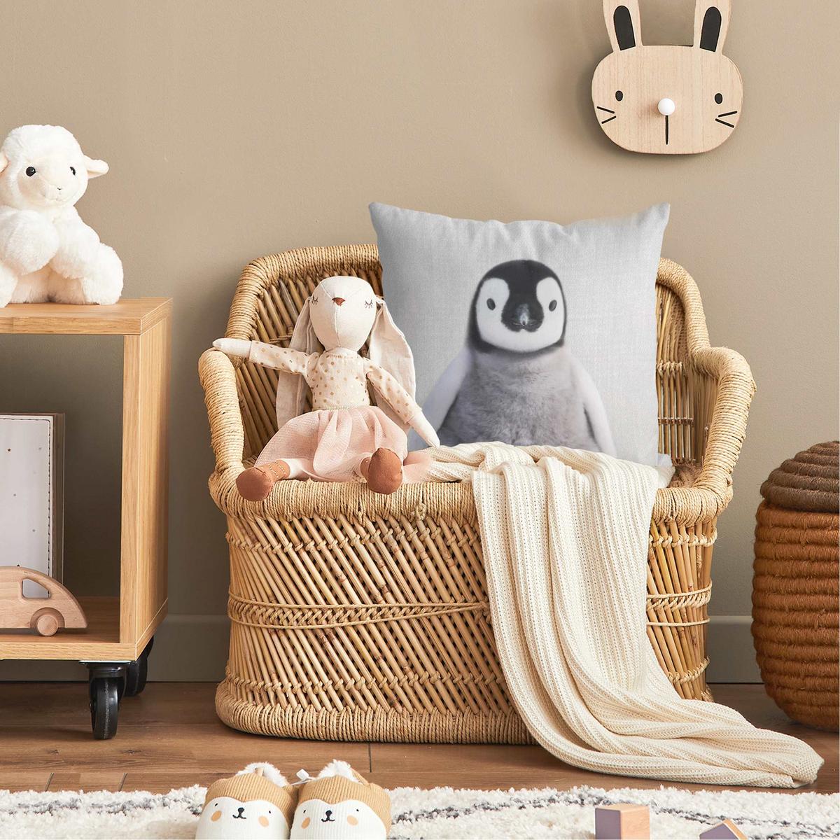 DEKOKISSEN Baby Pinguin Pepe 40/40 cm - Schwarz, Textil (40/40/10cm) - Bilderwelten