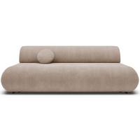 3-SITZER SCHLAFSOFA Beige Chenille - Beige/Schwarz, Kunststoff/Textil (214/74/100cm) - Selsey