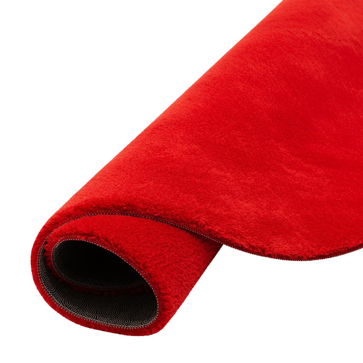 KINDER SUPER SOFT FELLTEPPICH PEARL KIDS RUND - Rot, Textil (200/200cm) - Pergamon