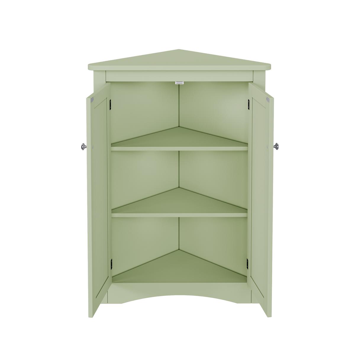 ECKSCHRANK In Grün 90 cm mit 2 Türen & 3 Ebenen - Mintgrün, Holzwerkstoff (61/90/34cm) - Urban Meuble