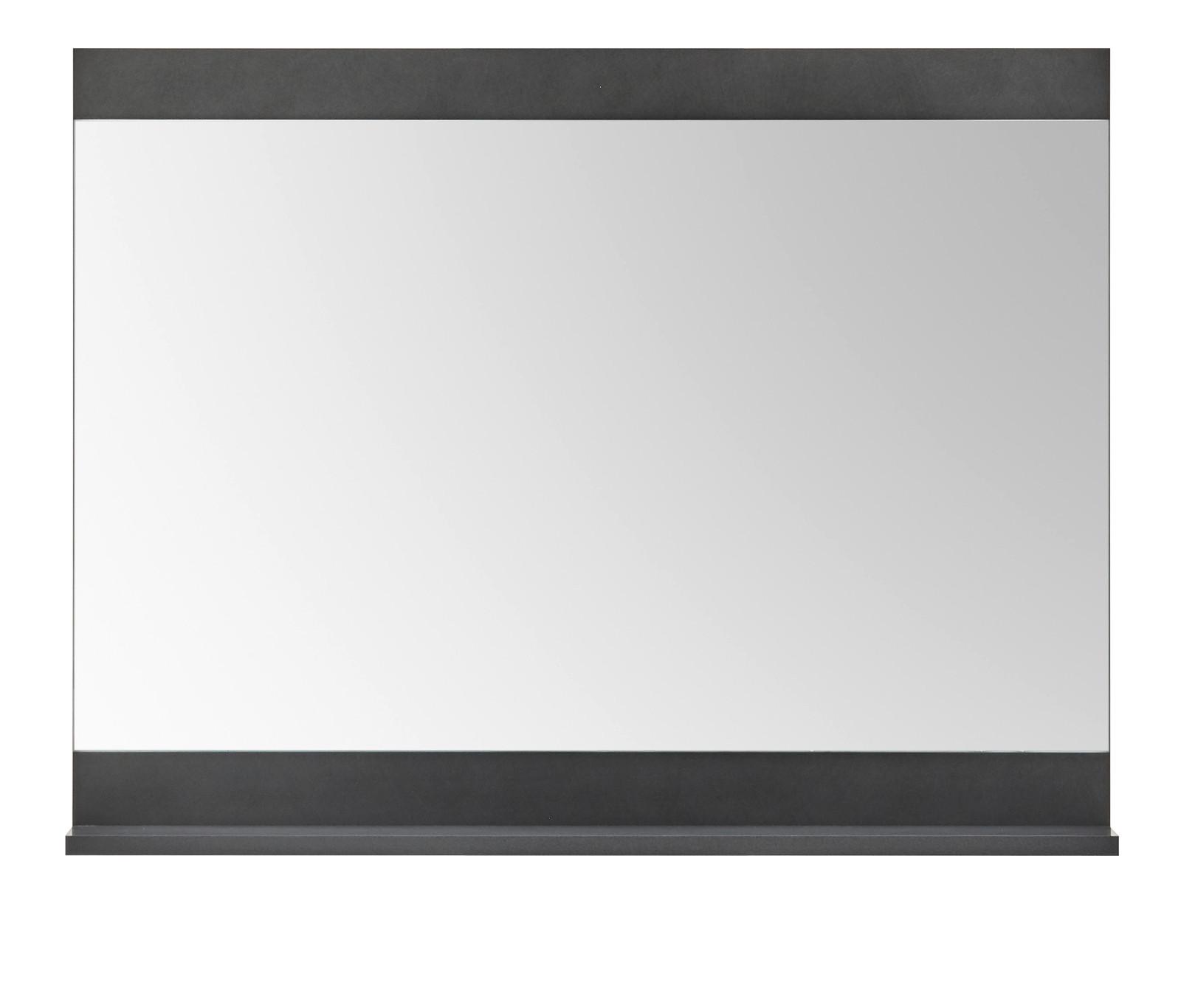 GARDEROBENSPIEGEL Matera grau, Wandspiegel mit Ablage, 92 x 71 cm - Grau, Glas/Holzwerkstoff (92/71/10cm) - Furn.Design