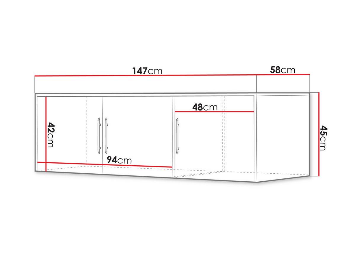 DREHTÜRENSCHRANK Bali D3 mit Schrankaufsatz - Silberfarben/Naturfarben, Holzwerkstoff/Kunststoff (58/245/147cm) - MIRJAN24