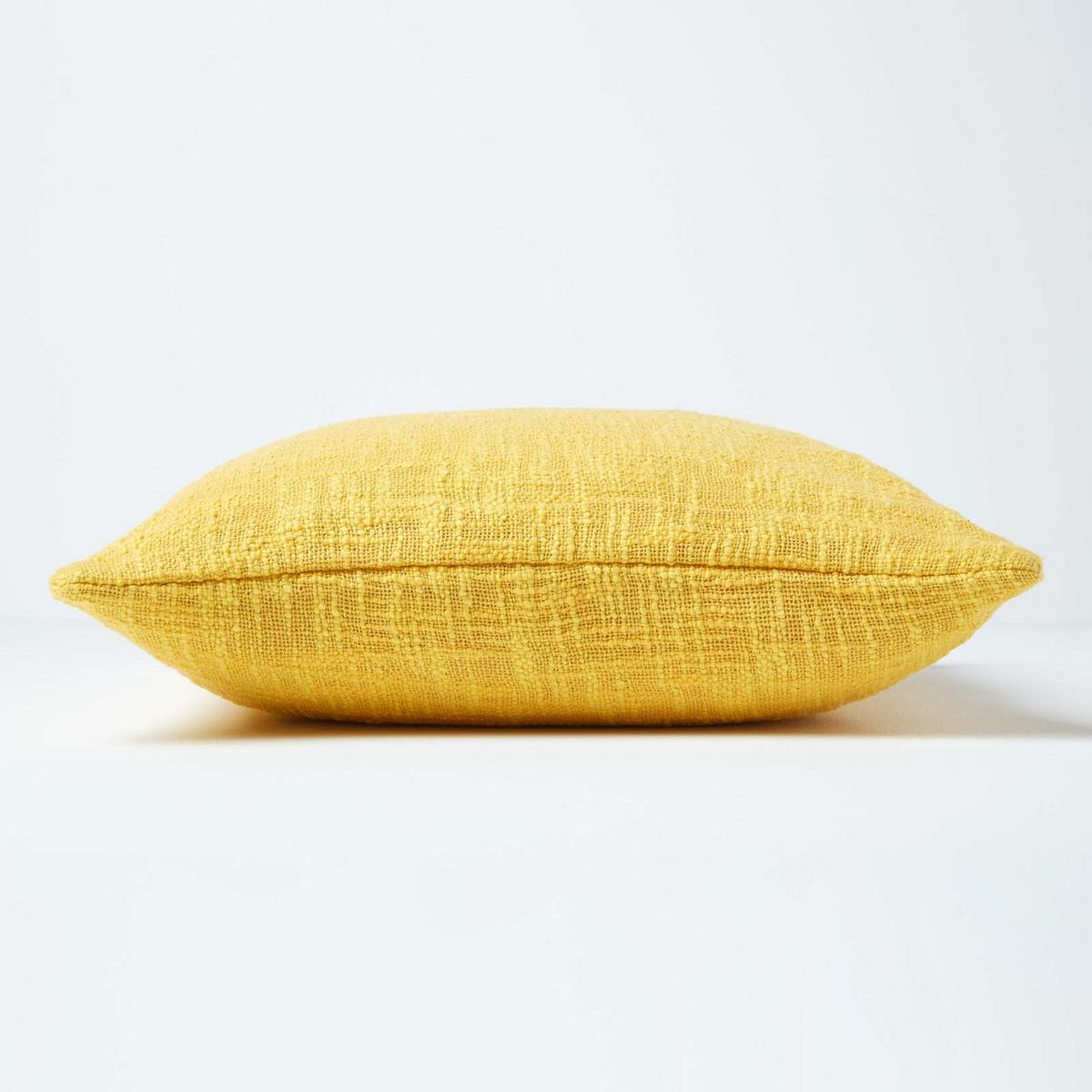 KISSENHÜLLE Nirvana Slub 45/45 cm, 100% Baumwolle - Gelb, Textil (45/45cm) - Homescapes