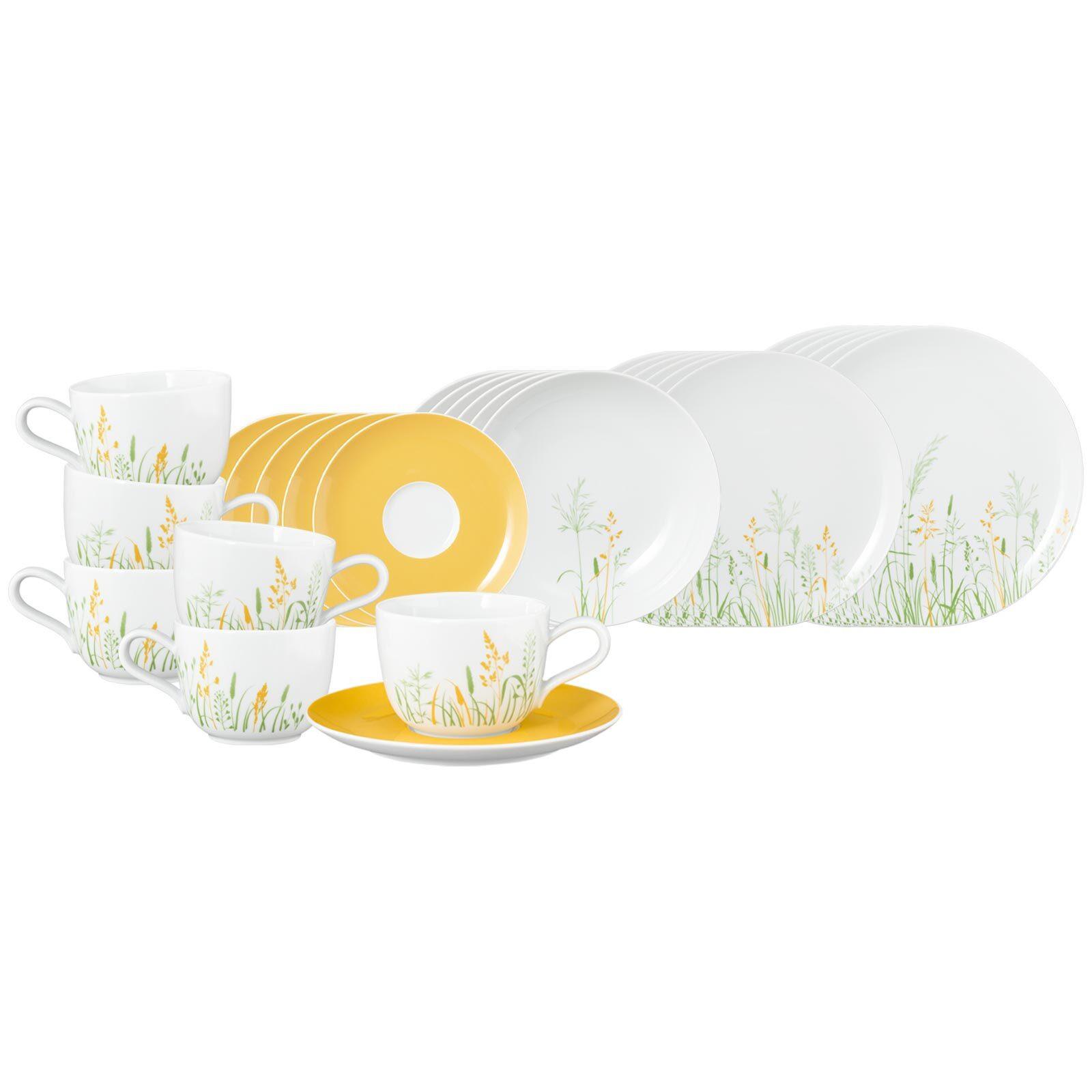 KOMBISERVICE Liberty Meadow Grasses gelb 30-tlg. - Gelb, Keramik (2/2/2cm) - Seltmann Weiden