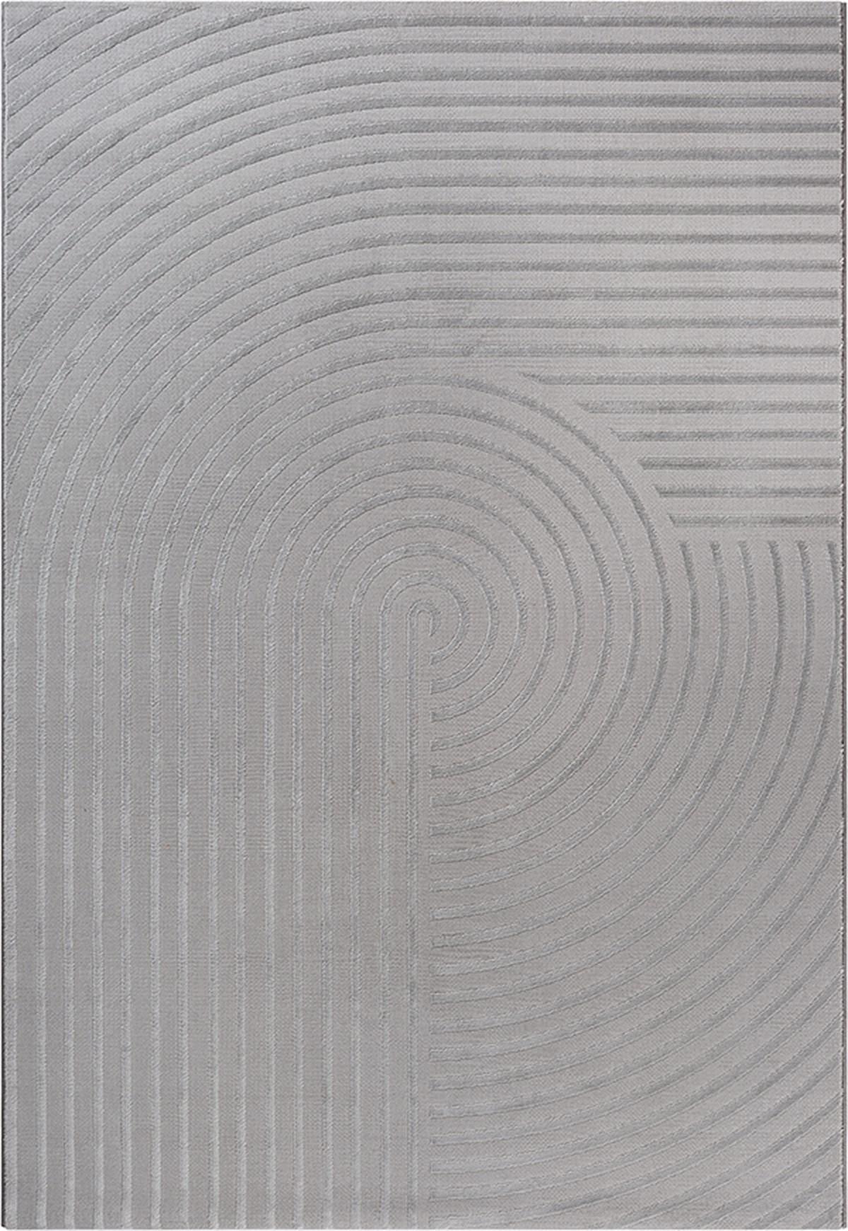 TEPPICHLÄUFER Geometrisch ERESMA Polyester Grau 80 x 300 cm - Grau, Textil (80/300cm) - KADIMA DESIGN