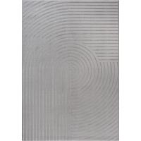 TEPPICHLÄUFER Geometrisch ERESMA Polyester Grau 80 x 300 cm - Grau, Textil (80/300cm) - KADIMA DESIGN