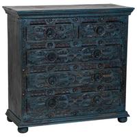 KOMMODE aus holz 100x43x95cm - Blau, Holz (100/95/43cm) - Wanderlust