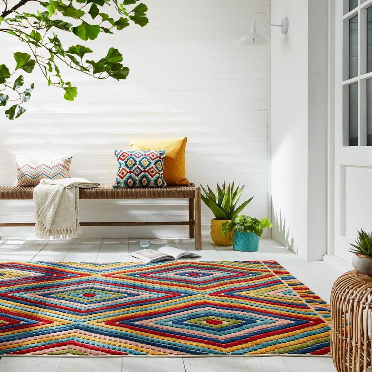 OUTDOORTEPPICH Waschbar LUNE, geometrisch, Bunt, 200 x 290 cm - Multicolor, Textil (200/290cm) - KADIMA DESIGN