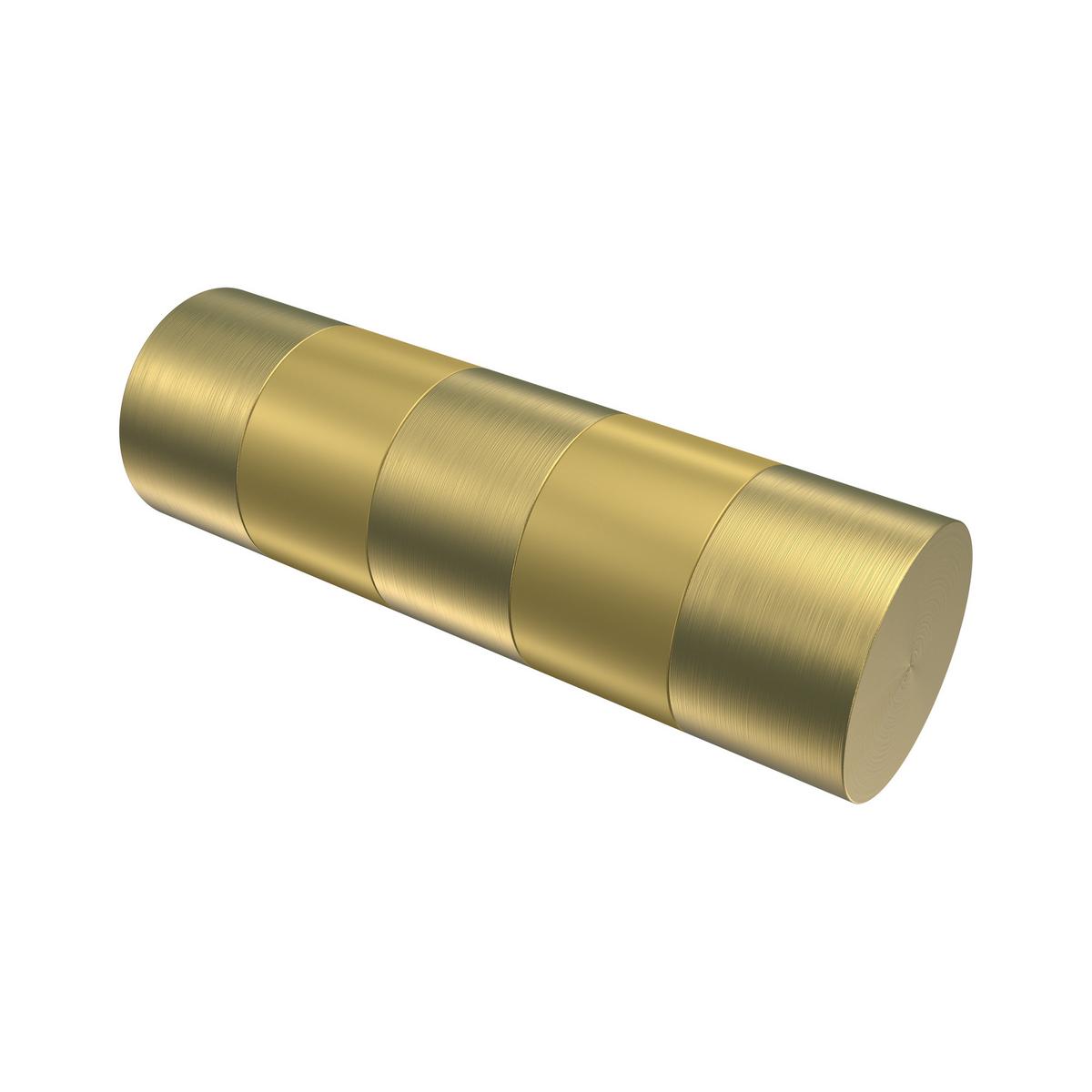 GARDINENSTANGE Platon Mavell 400 cm (geteilt in 2 x 200 cm), 1-läufig, 20 mm Ø Messing-Optik - Messingfarben/Goldfarben, Metall (400cm) - INTERDECO