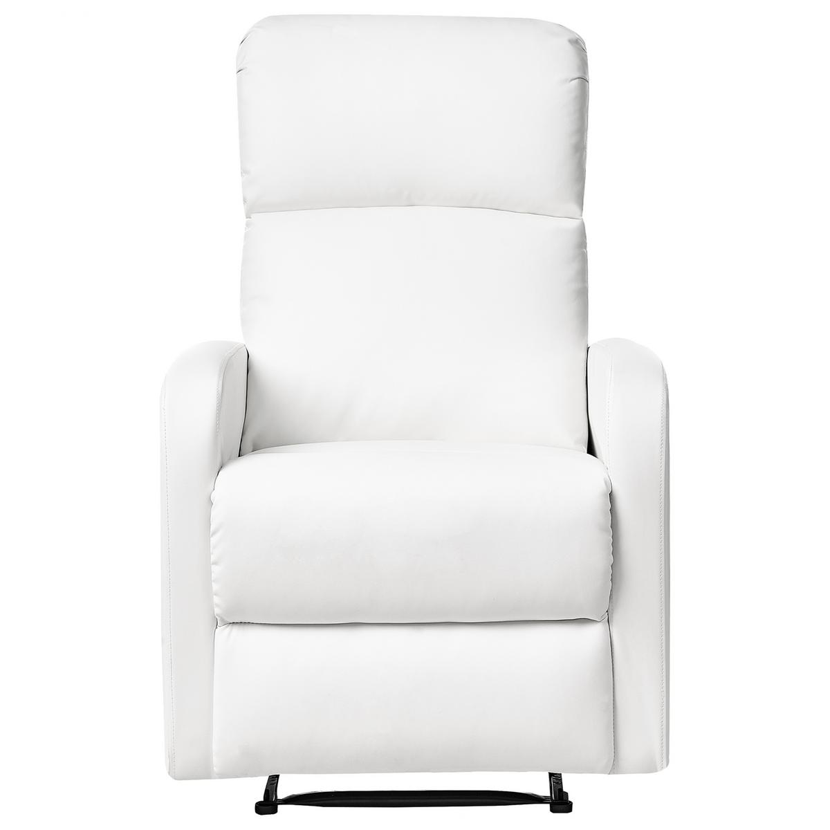 SESSEL Kunstleder Weiß Virrat - Weiß, Textil/Metall (65/102/91cm) - Beliani