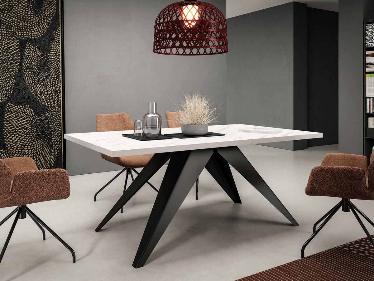 TISCH Vento 100 Ausziehbarer - Multicolor/Schwarz, Holzwerkstoff/Metall (80/140/76cm) - MIRJAN24