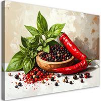 LEINWANDBILD Essen & Trinken 45x30cm - Multicolor, Textil (45/30cm) - Feeby