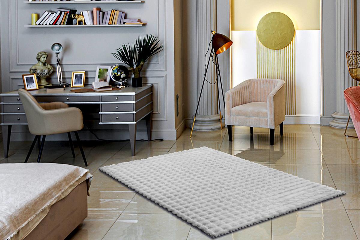 TEPPICH Bubble 60/100 cm - Silberfarben, Textil (60/100cm) - rugsX