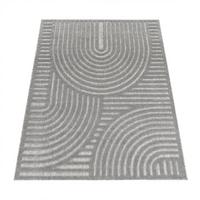 KURZFLORTEPPICH, mit Struktur, aus Polypropylen, Florhöhe 10 mm, Grau, 60 x 100 cm - Grau, Textil (100/60cm) - KADIMA DESIGN