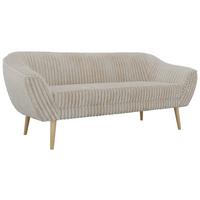 3-SITZER-SOFA PIRS - Beige Cord - Holzbeine - Beige/Buchefarben, Holzwerkstoff/Textil (180/75/74cm) - MKS