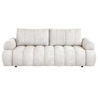 SCHLAFSOFA Mavi 3-Sitzer mit Schlaffunktion, Bettsofa Schlafcouch 195x145 cm, Creme - Creme, Textil (255/100/110cm) - Beautysofa