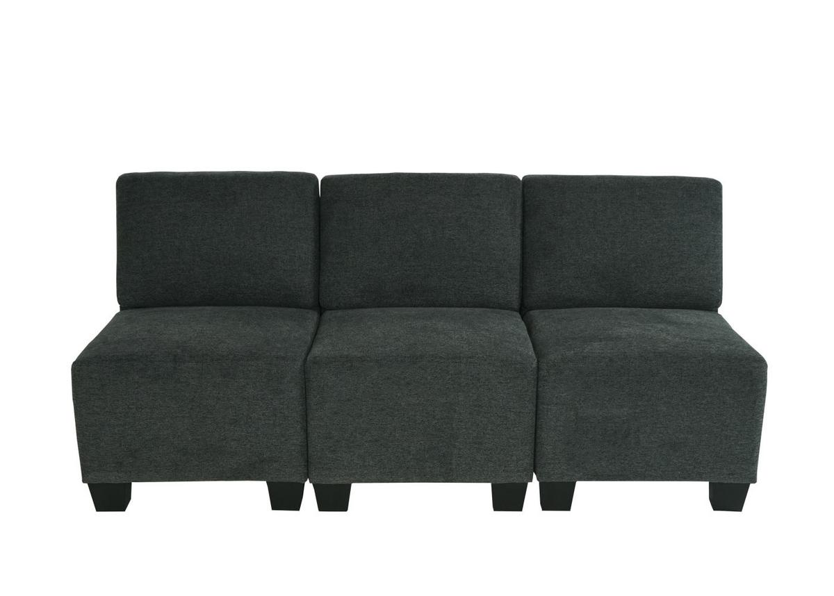 3-SITZER SOFA COUCH MODULAR Anthrazit - Anthrazit, Textil (171/76/72cm) - MCW