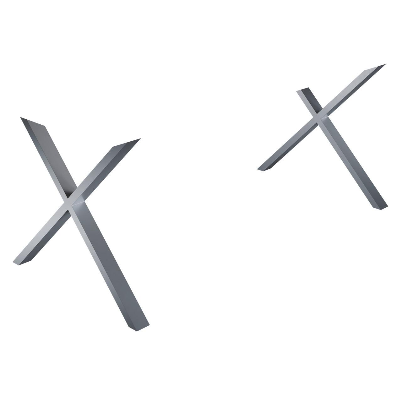 X-Gestell Edelstahl Solid