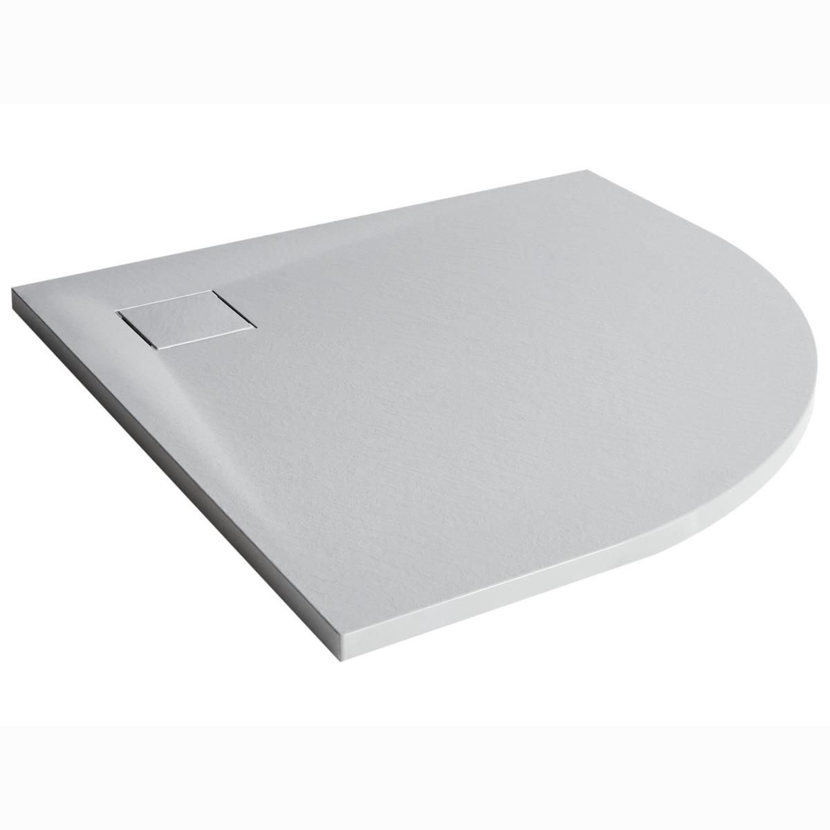 DUSCHWANNE 80/80/3 cm Grau Paron - Dunkelgrau/Grau, Kunststoff (80/3/80cm) - Beliani