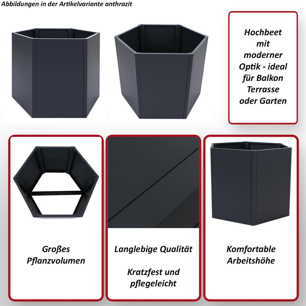 HOCHBEET Grau - Grau, Metall (100/77/88cm) - MCW