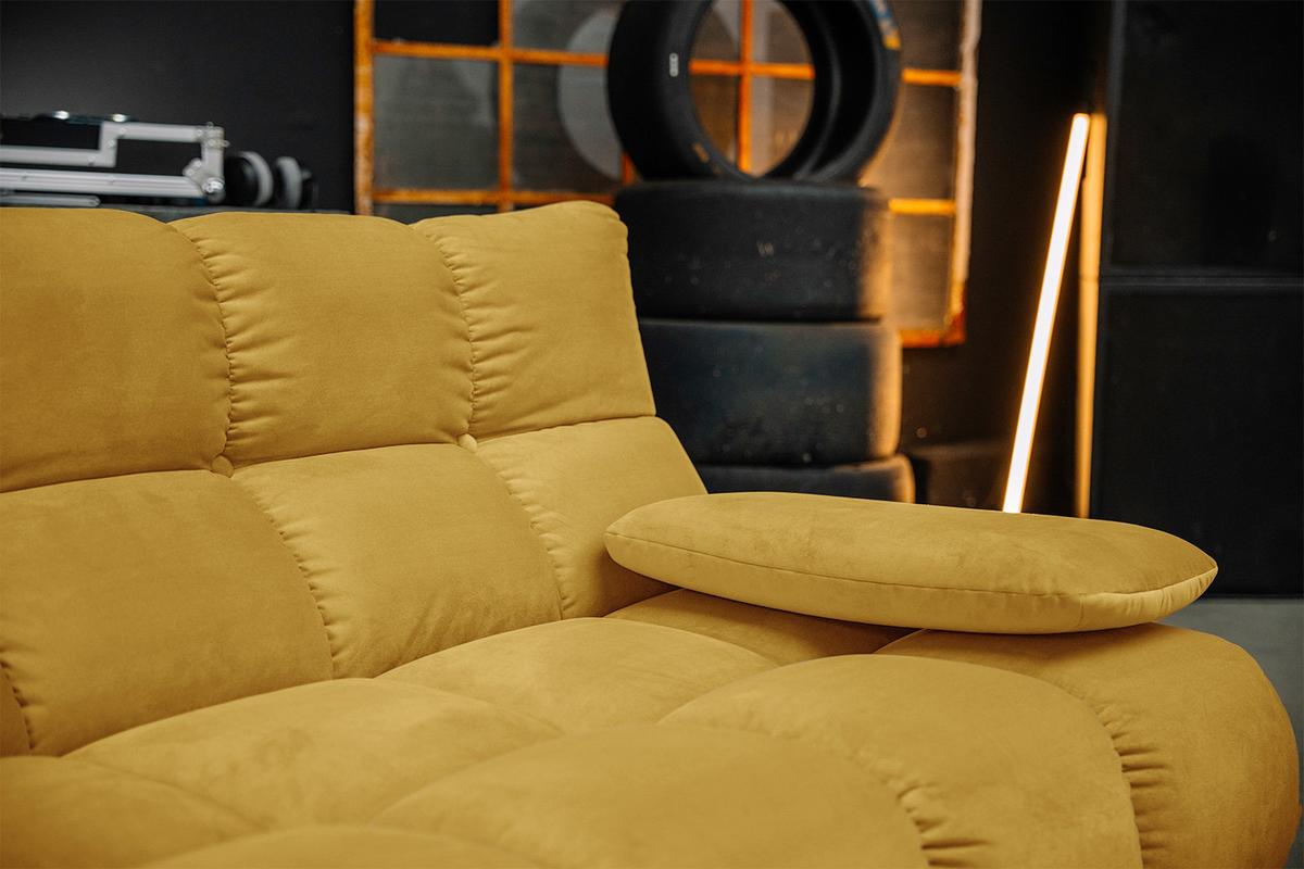 ECKSOFA VIVIEN Gelb Velvet - Currygelb/Gelb, Kunststoff/Textil (290/178cm) - KAWOLA